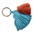 HERMES Carmen Charm Swift Leather 8V/7N Orange Poppy Bleu Azteque Blue/Orange