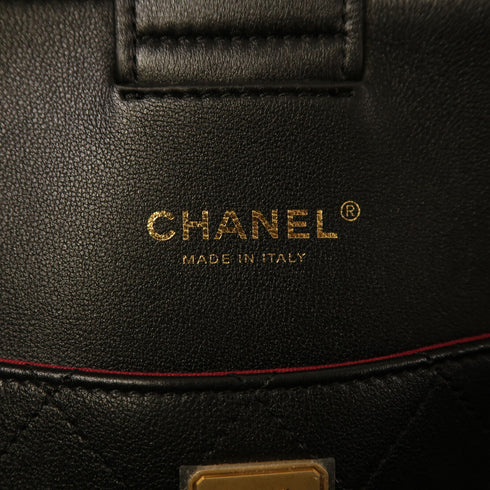 CHANEL CC GHW Matelasse Tote Bag Shoulder Bag AS3537 Calfskin Leather Black
