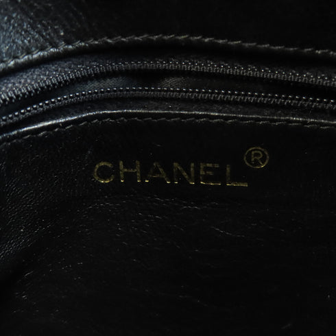 CHANEL Quilted CC GHW Chain Shoulder Bag Lambskin Leather Black v4