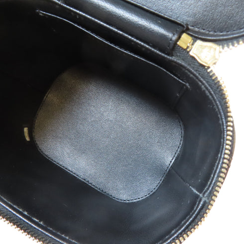CHANEL Quilted CC GHW Trendy CC Vanity Case 2 Way Shoulder AS6126 Lambskin Black