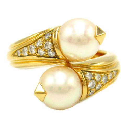 BVLGARI Passo Doppio Ring Diamond Pearl 18KYG Gold US#5.75/BVLGARI#51