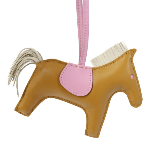 HERMES Rodeo MM Charm/Strap Veau Swift Sesame Brown