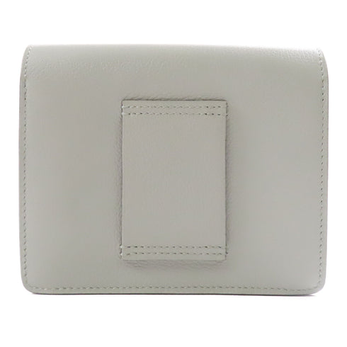 HERMES GHW Roulis Slim Wallet H082053CP Evercolor Leather Bleu Glacier