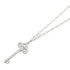 TIFFANY&CO Fleur De Lis Key Diamond Necklace PT950 Platinum 18K White Gold