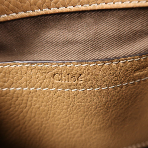 Chloe GHW Small Marcie Shoulder Bag Calfskin Leather Brown