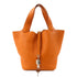 HERMES PHW Picotin MM Tote Bag Taurillon Clemence Leather Orange