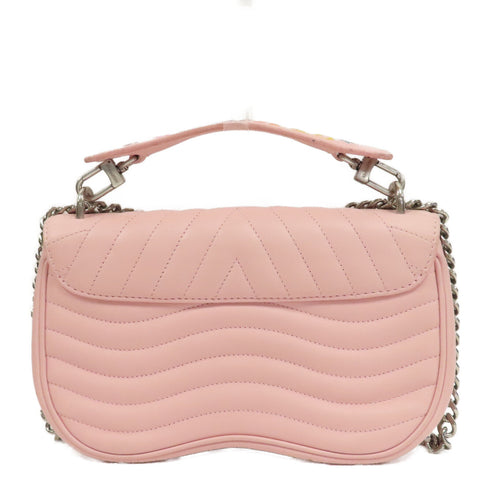 LOUIS VUITTON LV SHW New Wave MM 2way Shoulder Bag M51944 Calfskin Leather Pink
