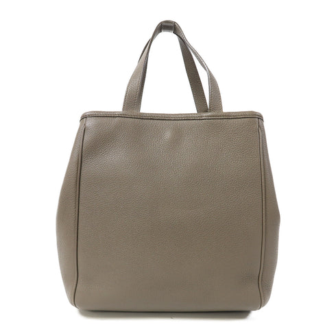 CELINE GHW 2 Way Shoulder Bag 194073CR7 Calfskin Leather Gray Taupe