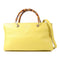 GUCCI GG Bamboo 2 Way Shoulder Bag Leather Yellow 323660