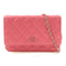 CHANEL CC SHW Wallet On Chain Shoulder Bag Lambskin Leather Pink