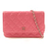 CHANEL CC SHW Wallet On Chain Shoulder Bag Lambskin Leather Pink