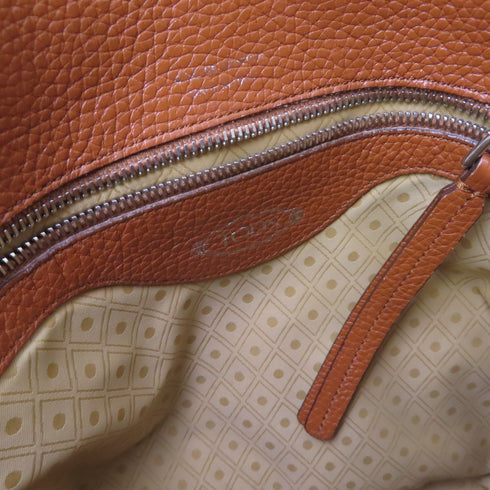 TOD'S SHW Handbag Shoulder Bag Calfskin Leather Brown