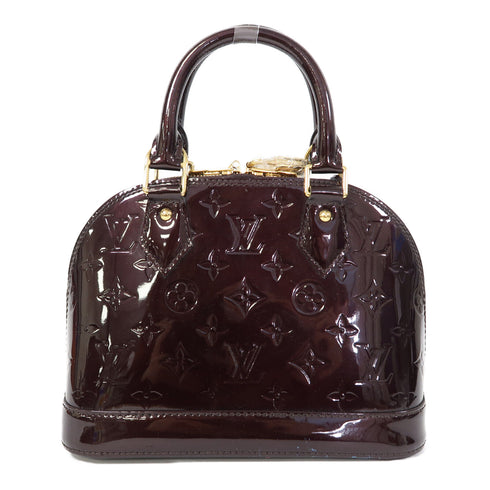 LOUIS VUITTON LV GHW Alma BB 2 Way Shoulder Bag M91678 Monogram Vernis Deep Red