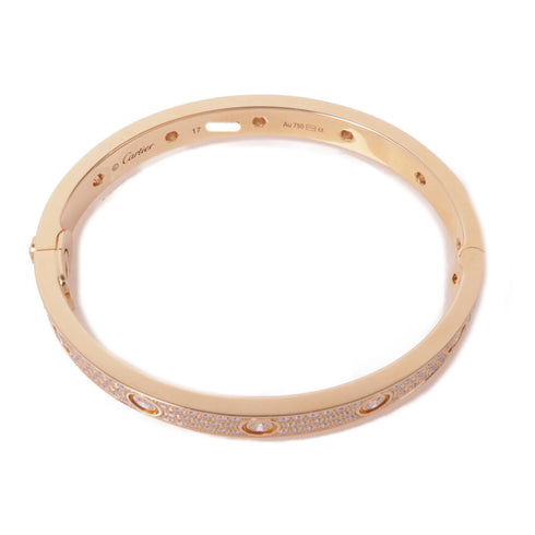 CARTIER Love Bangle 18K Pink Gold/Diamond