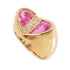 FINE JEWELRY 2.45ct Pink Sapphire 0.07ct Diamond Ring US#6.5 18K Yellow Gold