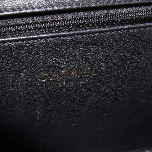 CHANEL Quilted CC GHW Chain Shoulder Bag Calfskin Leather Blue v1