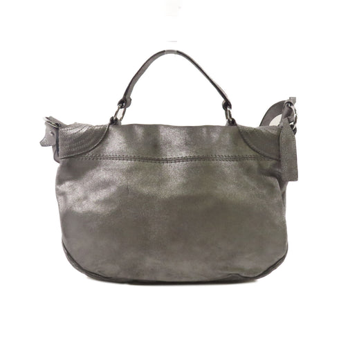 McQueen Shoulder Bag Metallic Gray