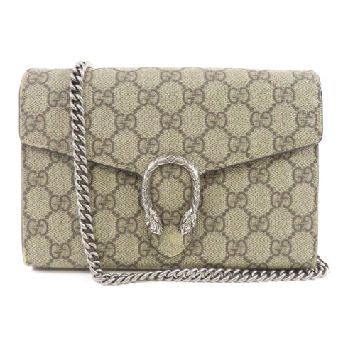 GUCCI SHW Dionysus GG Supreme Chain Shoulder Bag Crossbody 401231 Coated Canvas