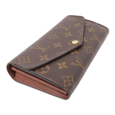 LOUIS VUITTON LV GHW Sarah Long Wallet M60531 Monogram Brown