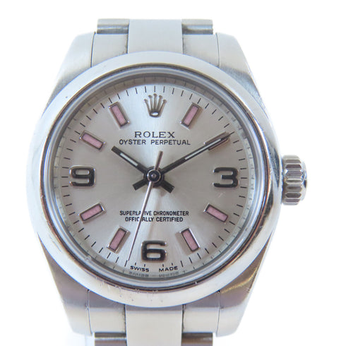 ROLEX Oyster Perpetual 26 Automatic Watch 176200/09YR Stainless Steel Silver