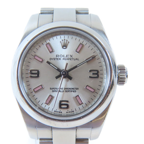 ROLEX Oyster Perpetual 26 Automatic Watch 176200/09YR Stainless Steel Silver