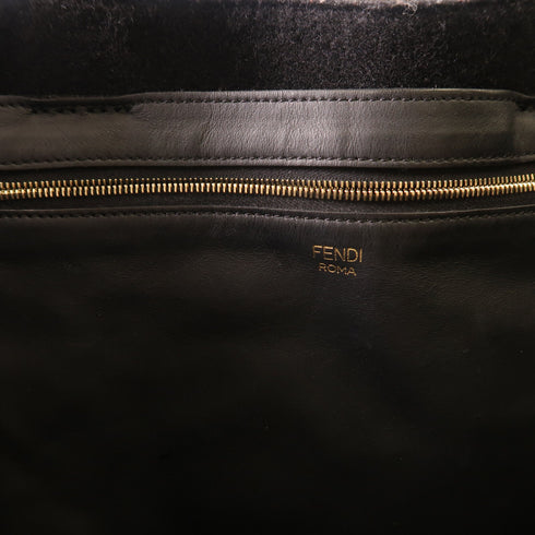 FENDI GHW Tote Bag 8BH357 Coated Canvas Black