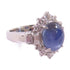 FINE JEWELRY 4.35ct Star Sapphire 0.90ct Diamond Ring US#6.5 PT900 Platinum
