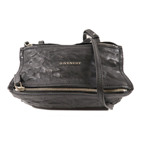 GIVENCHY SHW Mini Pandora Shoulder Bag Calfskin Leather Black
