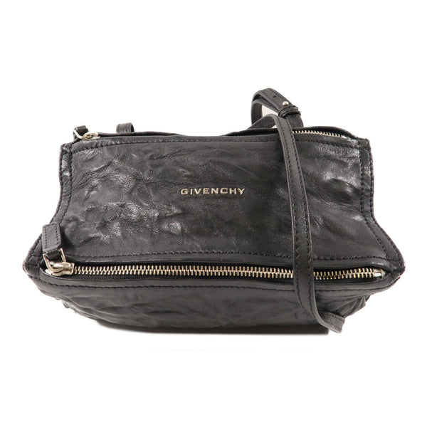 GIVENCHY SHW Mini Pandora Shoulder Bag Calfskin Leather Black