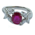 FINE JEWELRY 1.19ct Ruby 0.75ct Diamond Ring US#7 PT900 Platinum