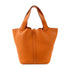 HERMES PHW Picotin MM Tote Bag Taurillon Clemence Leather Orange