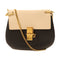 Chloe GHW Drew Bag Chain Shoulder Bag Calfskin Leather Black/White