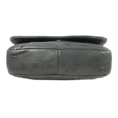 CHANEL CC SHW Chain Shoulder Bag Calfskin Leather Dark Green