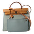 HERMES PHW Herbag PM 2 Way Shoulder Bag Canvas Leather Green Brown