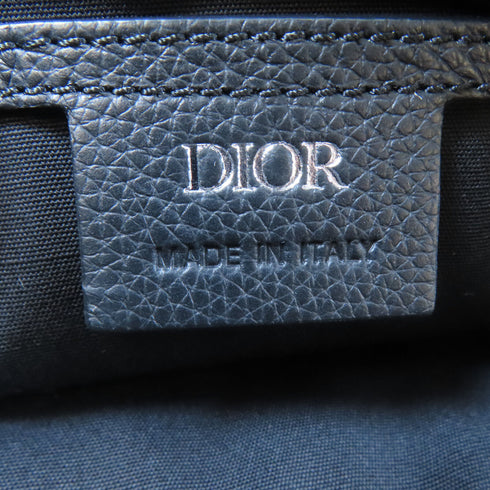 Christian Dior CD SHW Saddle Shoulder Bag Calfskin Leather Black
