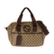 GUCCI GG 2 Way Shoulder Hand Bag PVC coated canvas 201851 Brown