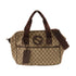 GUCCI GG 2 Way Shoulder Hand Bag PVC coated canvas 201851 Brown