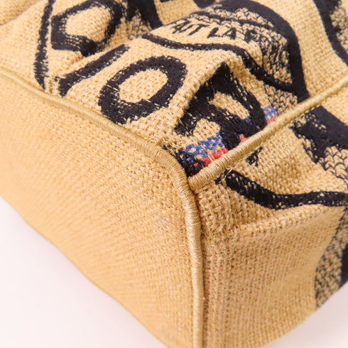 Christian Dior CD Jute Catherine Tote Bag Handbag M1316ZRUW Canvas Brown