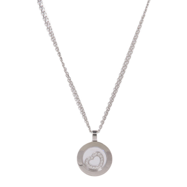 Chopard Happy Spirit Heart Diamond Necklace 18K White Gold