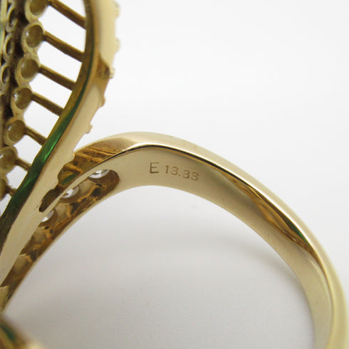FINE JEWELRY 13.88ct Emerald 2.71ct Diamond Ring 18K Yellow Gold U...