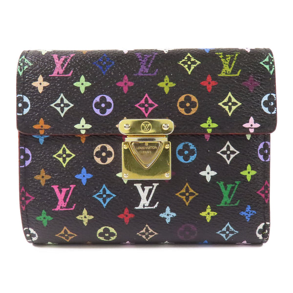 LOUIS VUITTON LV GHW Wallet M58015 Monogram Multicolore Black