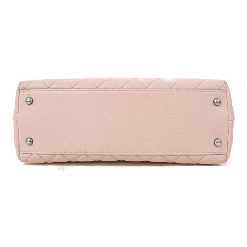 CHANEL Quilted CC SHW Coco Handle 2 Way Chain Shoulder Bag Calfskin Leather Pink