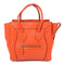 CELINE Micro Luggage Hand Bag Calfskin Leather Red