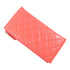 CHANEL Quilted CC GHW Long Wallet Lambskin Leather Pink