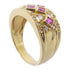 Fine Jewelry 0.70ct Ruby 0.031ct Diamond Ring US#7.25 18K Yellow Gold