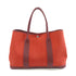 HERMES PHW Garden Party PM Tote Shoulder Bag Canvas Red