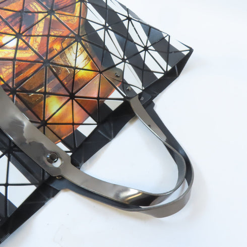 BAO BAO ISSEY MIYAKE Tote Bag Shoulder Handbag PVC White Black Brown