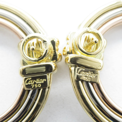 CARTIER Trinity Earrings 18 K Yellow White Pink Gold