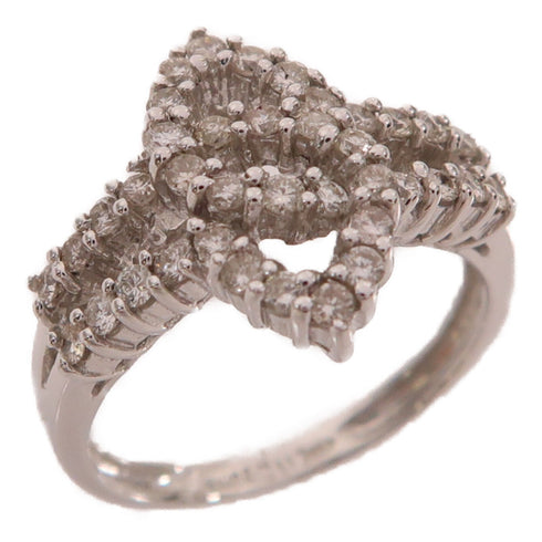 Jewelry Diamond Ring 18K White Gold US#5