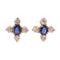 FINE JEWELRY 0.91ct Sapphire 0.72ct Diamond Earrings 18K Yellow Gold